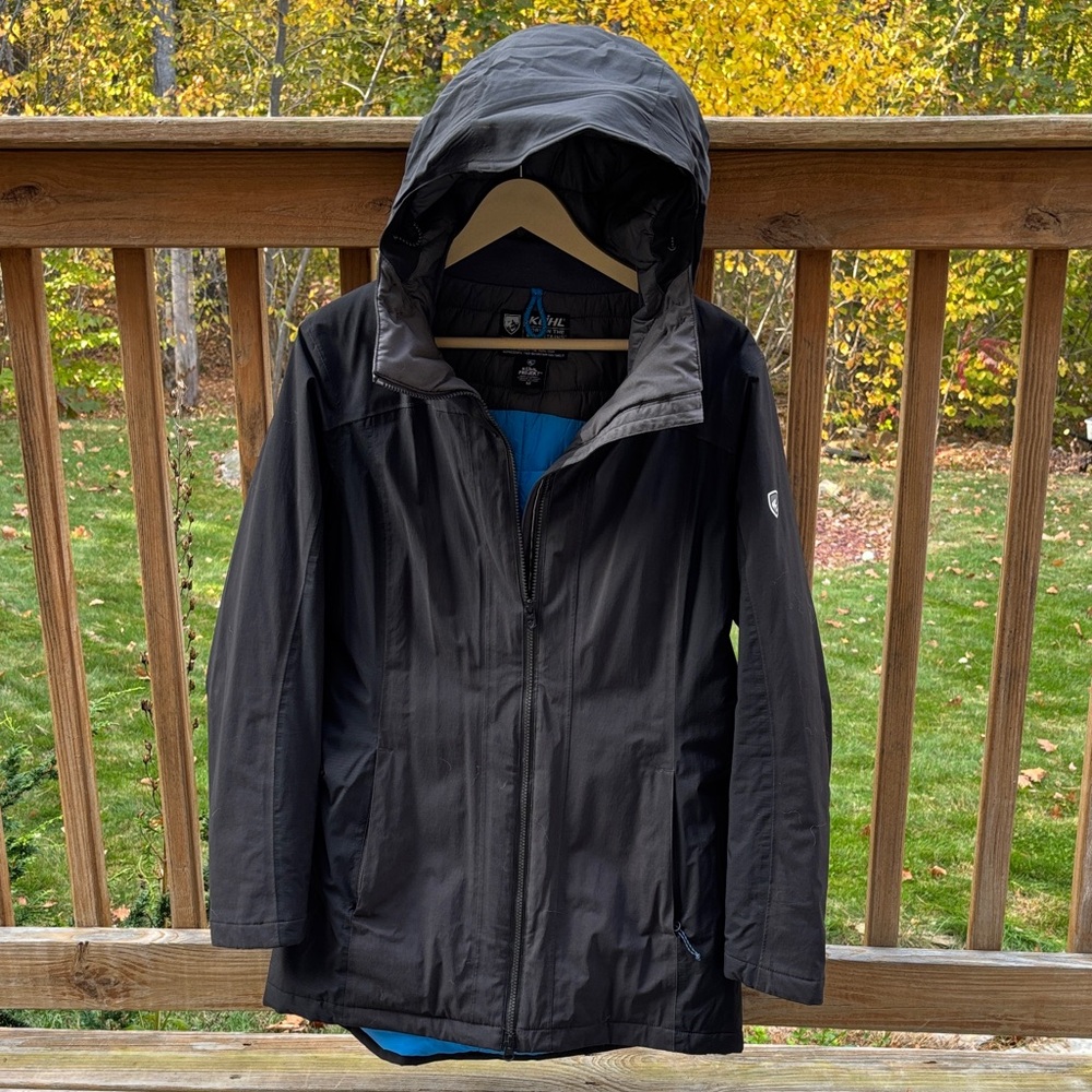 Kuhl woman’s Medium Gray and Black Hooded Jacket